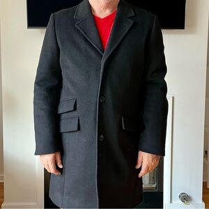 Men’s Vince Camuto Black Lined Dress Coat